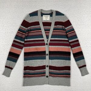 Abercrombie & Fitch Sweater Womens XS Multicolor Cardigan‎ Preppy Casual Y2K Top